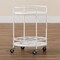 Baxton Studio Dallan Modern Industrial White Metal 2-Tier Kitchen Cart 193-12117-ZORO - alternate 5